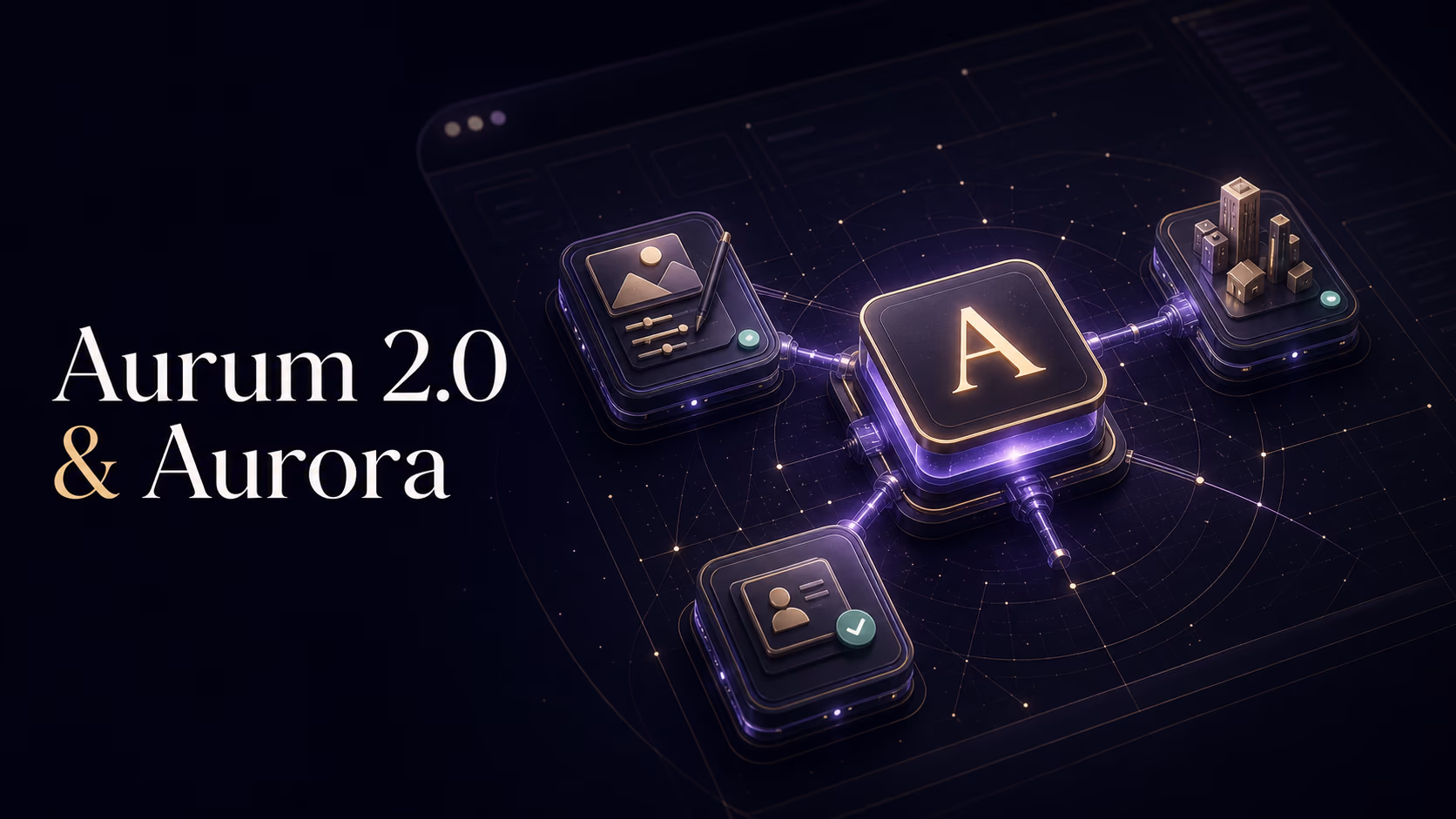 Aurum 2.0 and Aurora modular content platform with a visual editor