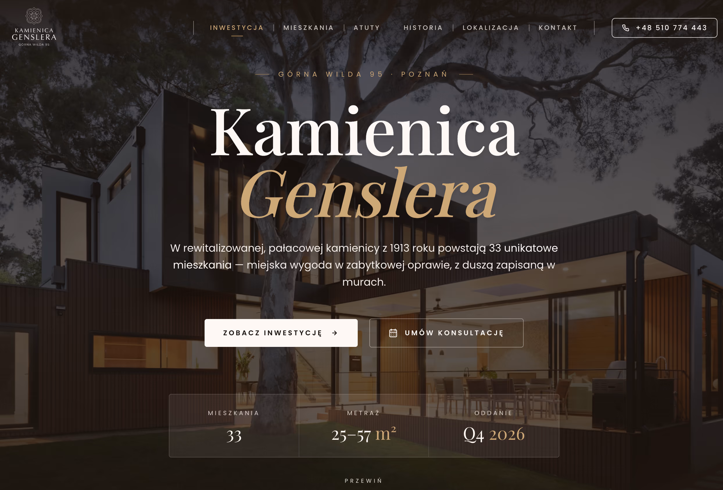 Kamienica Genslera website - a revitalized historic tenement house in Poznań